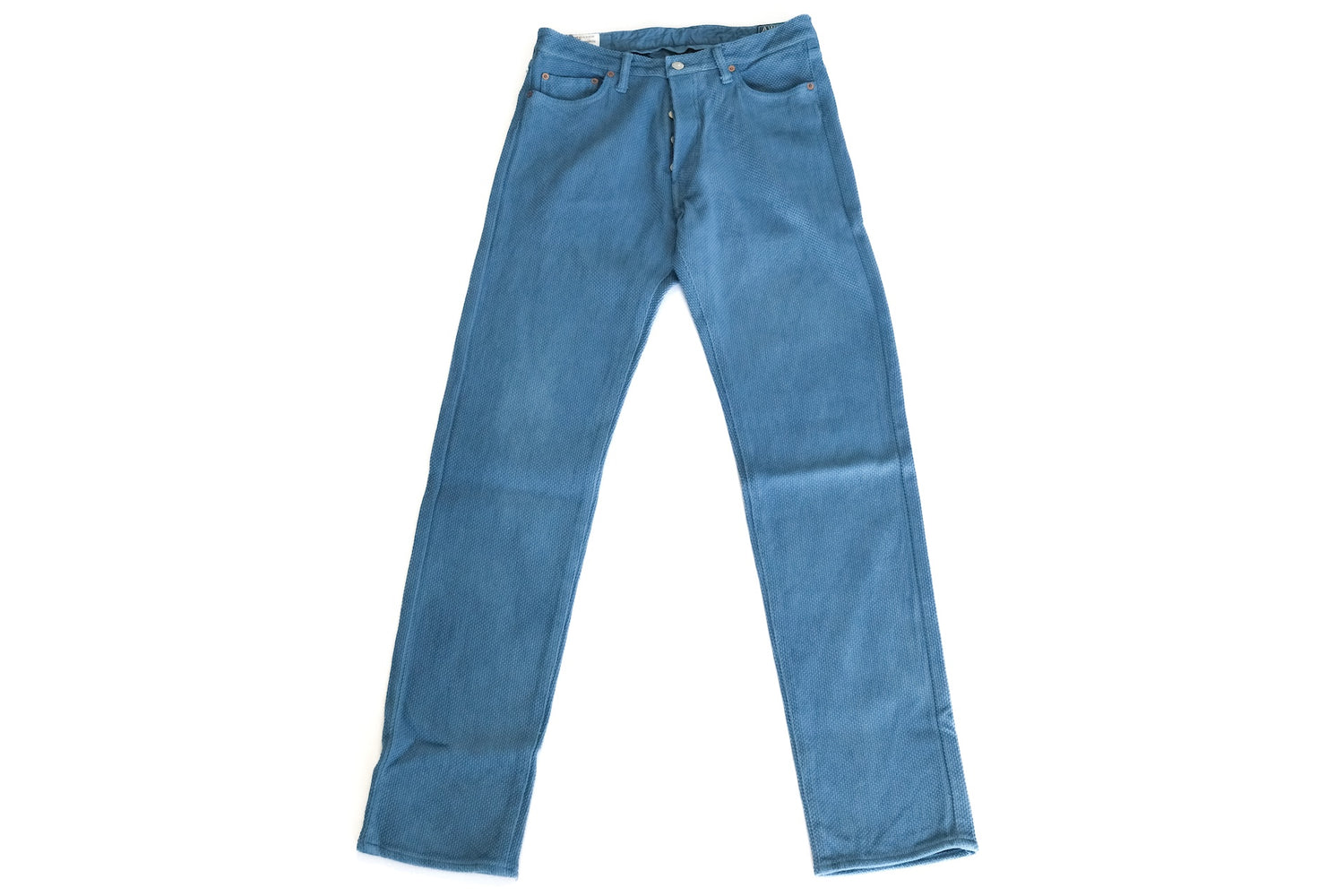 Studio D'Artisan 12.5oz "Awa-Ai" Natural Indigo Dyed Sashiko Trousers (Relaxed Tapered Fit)