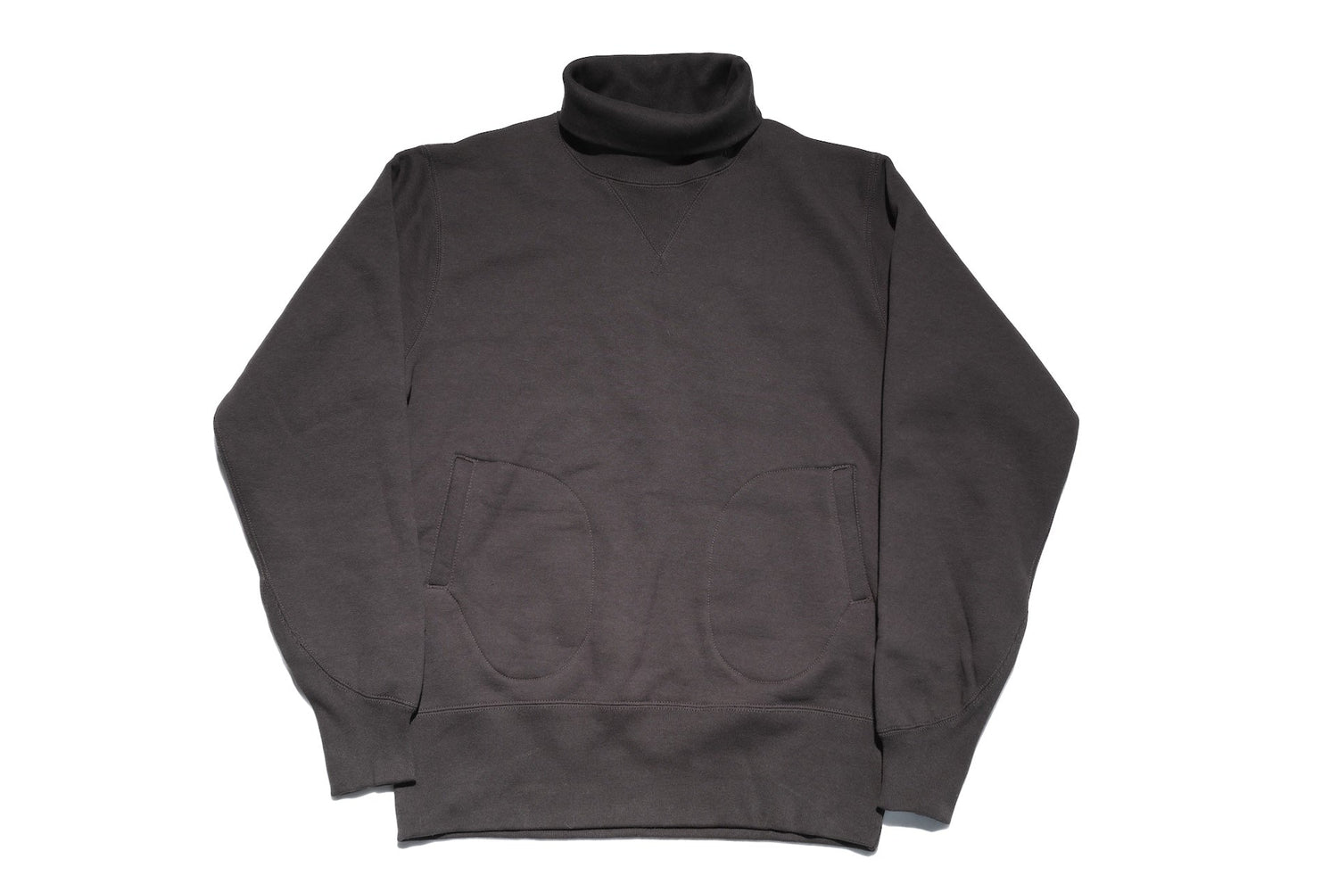 Freewheelers 12oz "Turtle Neck" Loopwheeled Sweatshirt (Jet Black)