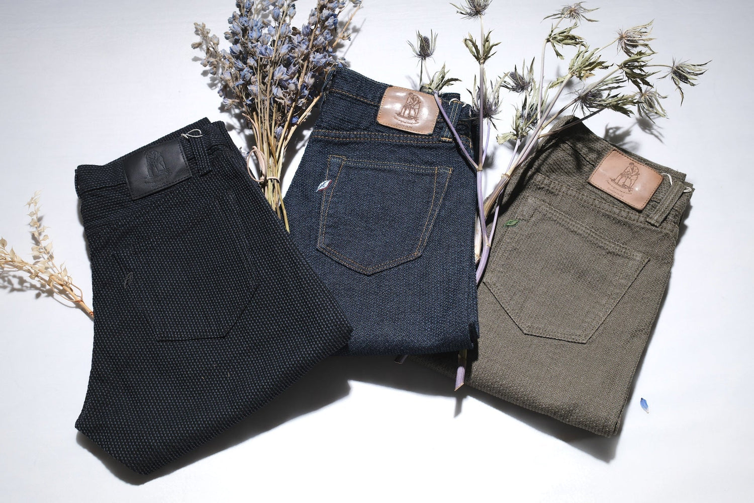Pure Blue Japan 12.5oz "Double-Warps" Sashiko Trousers