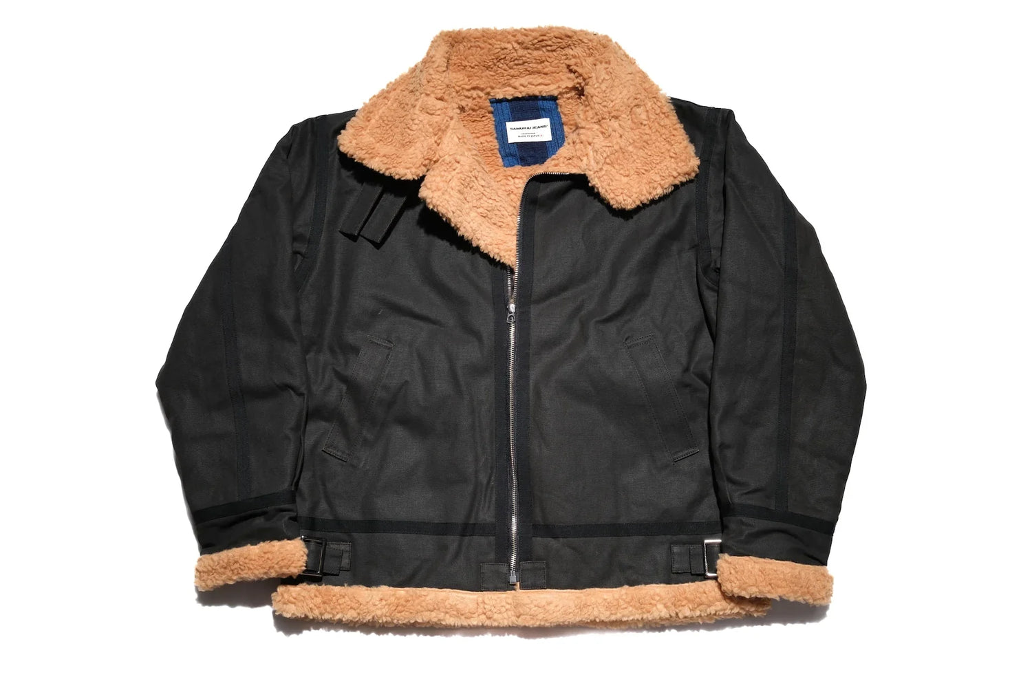 Samurai Black Coated Duck Canvas B-3 Flight Jacket