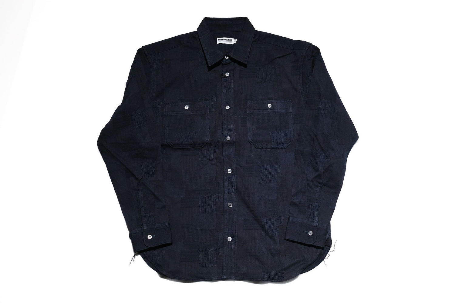 Momotaro 10oz Indigo Dyed "Patchwork Style" Jacquard Workshirt