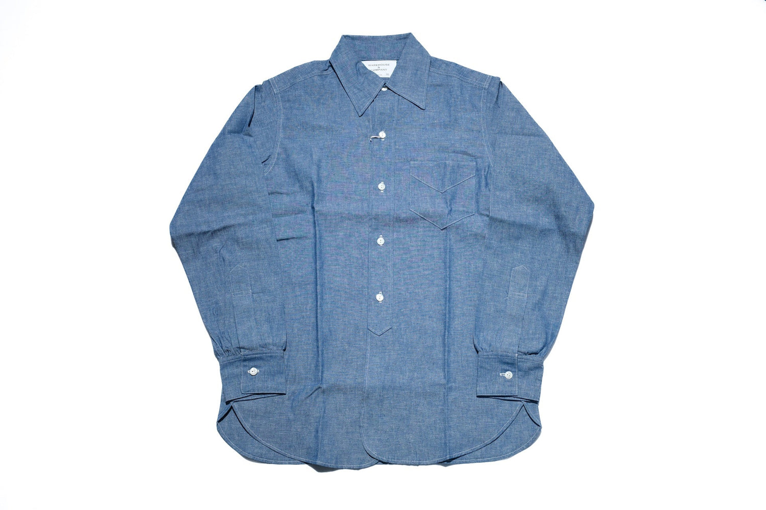 Warehouse Co. 6oz Selvage Chambray "New Deal Programs" Workshirt (Indigo)