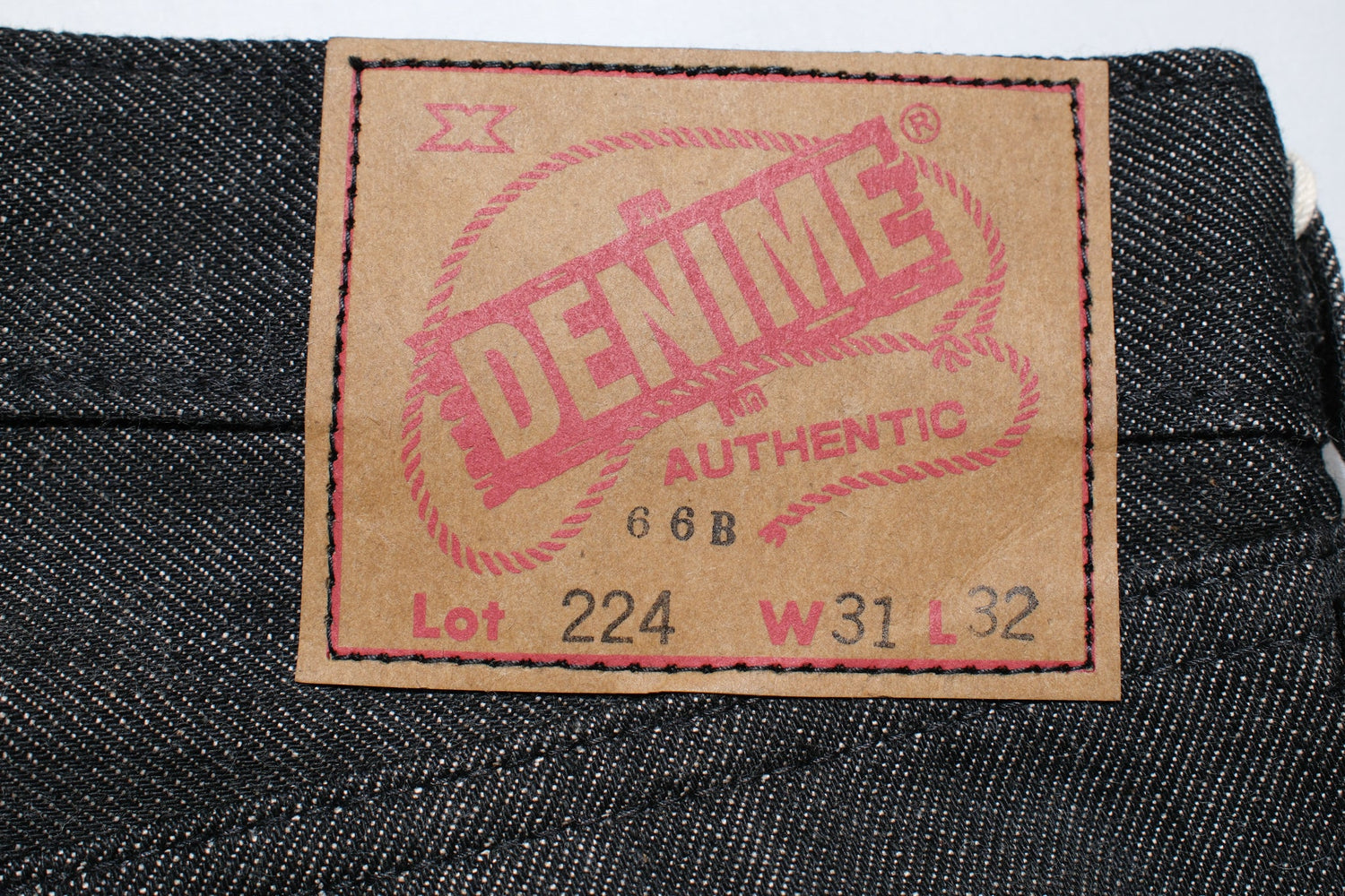 Denime X Warehouse Co. 14.5oz Lot 224-66B Late '66 Black Denim (Narrow Straight fit)