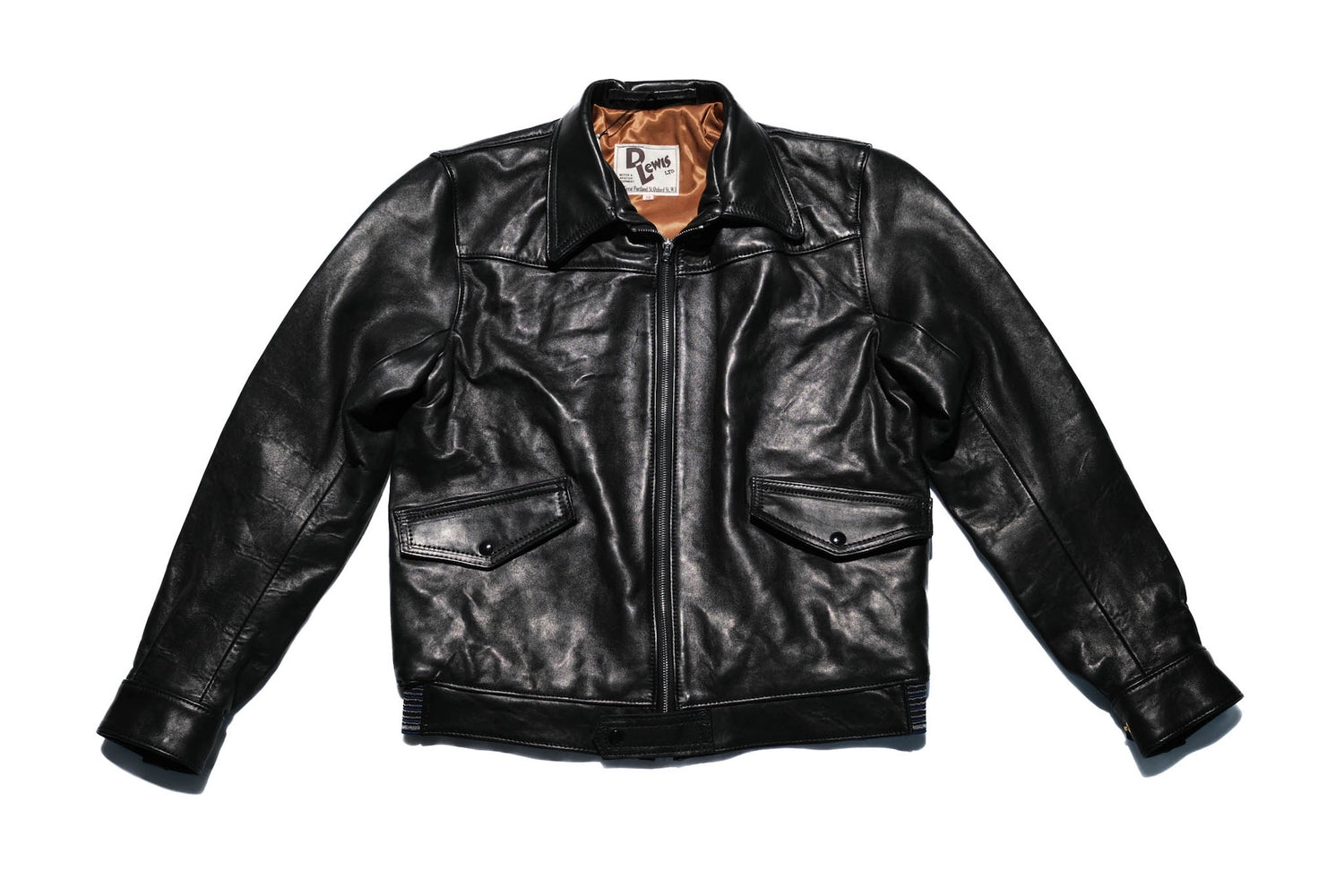 Lewis Leathers Sheepskin NO.385 Countryman Leather Jacket (Black)