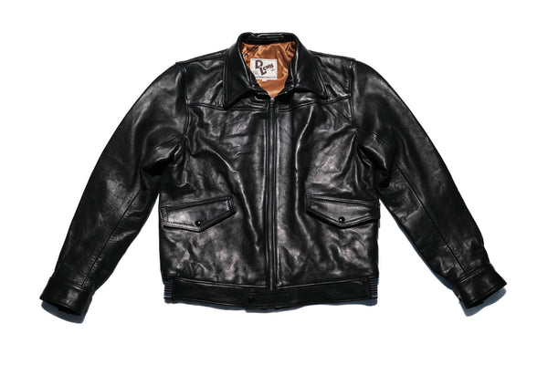 Lewis Leathers Sheepskin NO.385 Countryman Leather Jacket (Black
