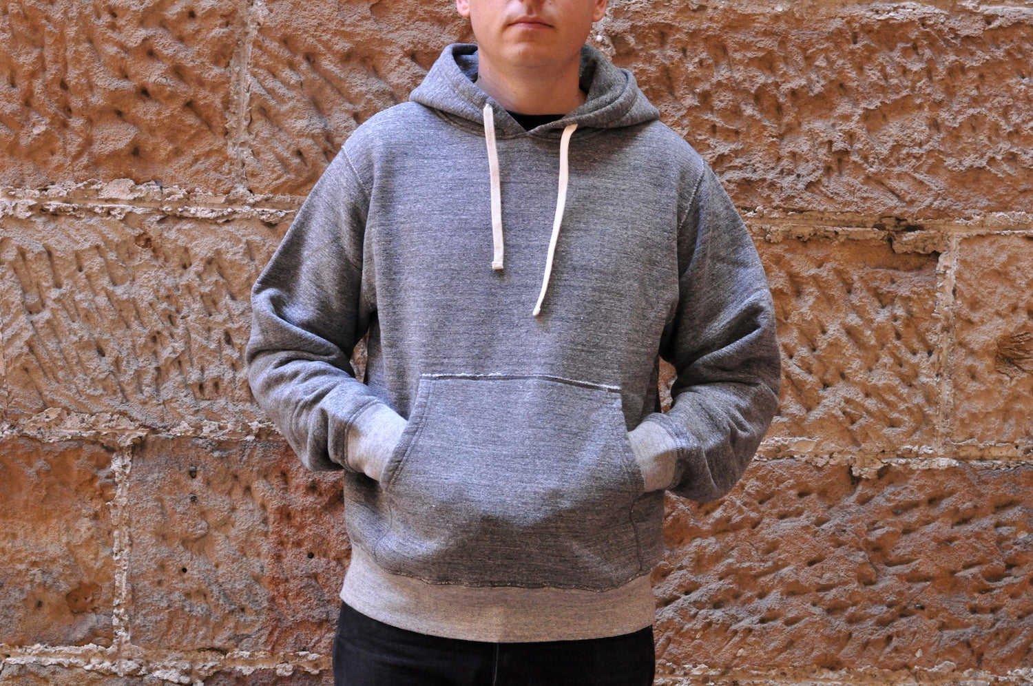 IRON HEART 13OZ LOOPWHEELED PULLOVER (HEATHER GREY)