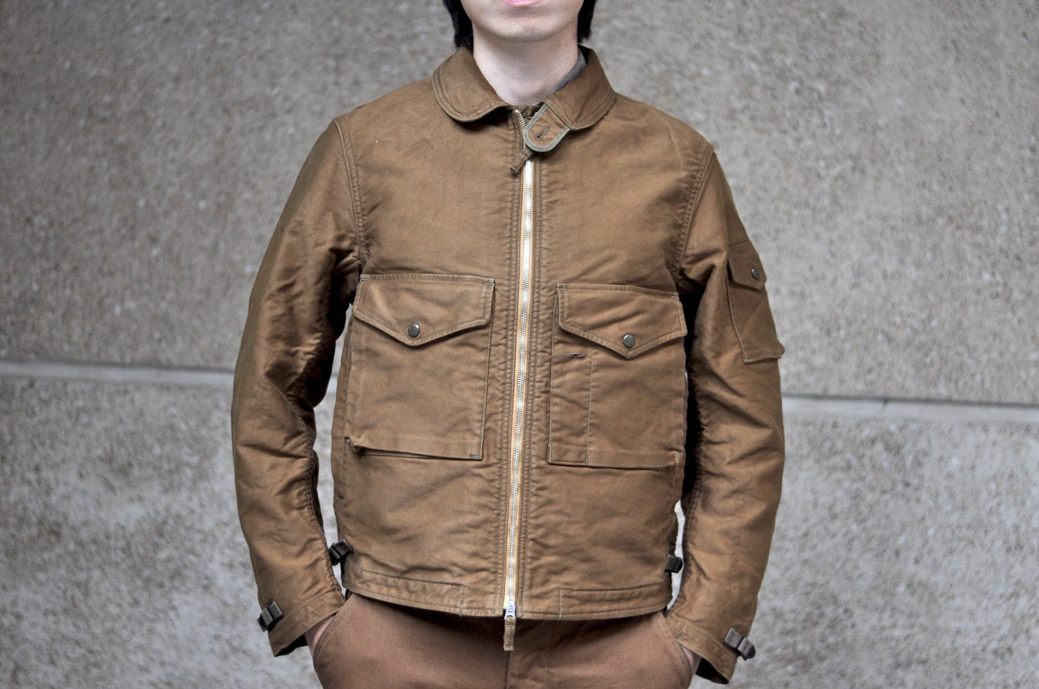 Freewheelers "S-8 Aviators" Summer Flying Jacket (Sepia Brown)