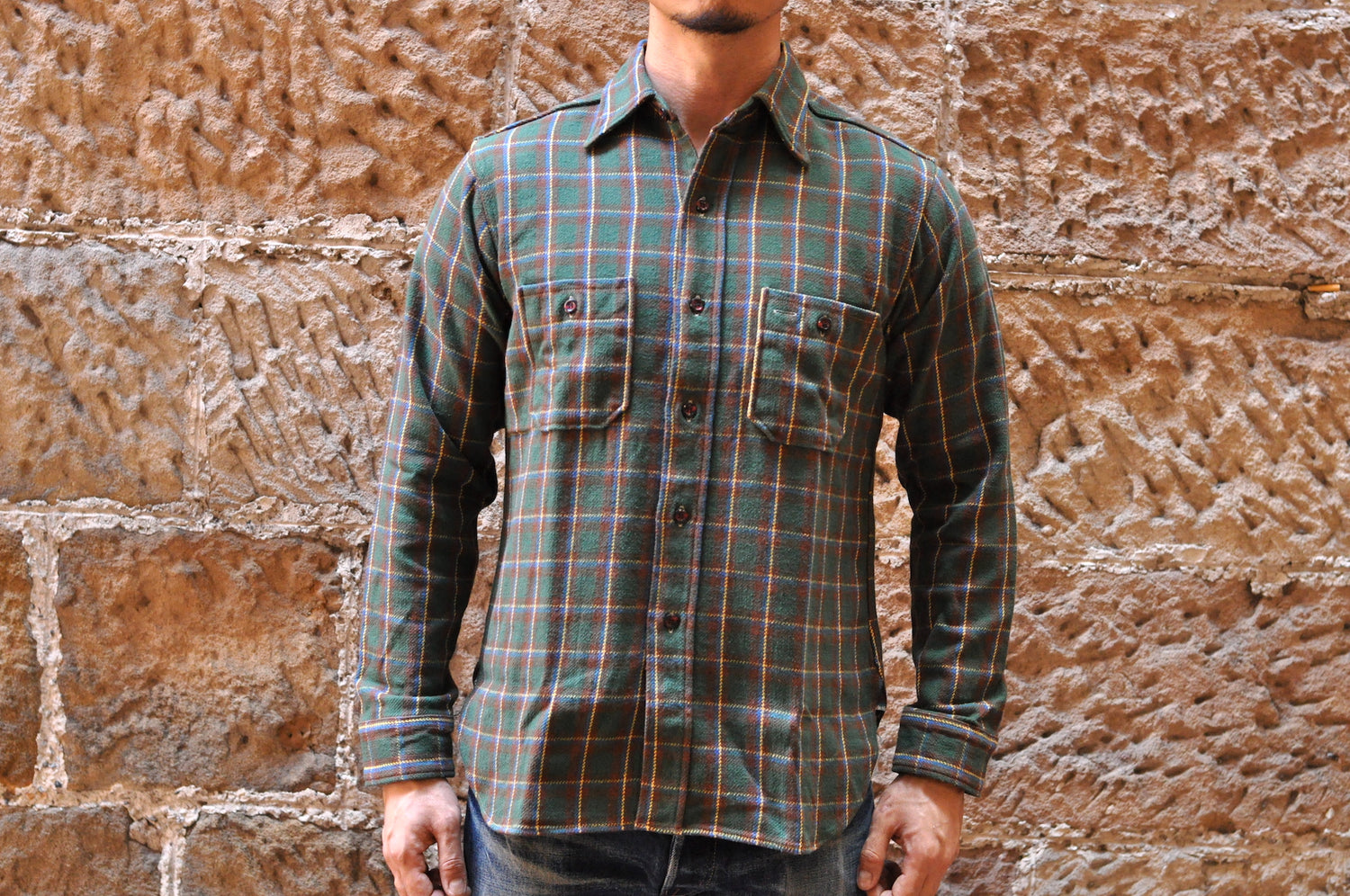 WAREHOUSE 11OZ SELVAGE FLANNEL WORKSHIRT