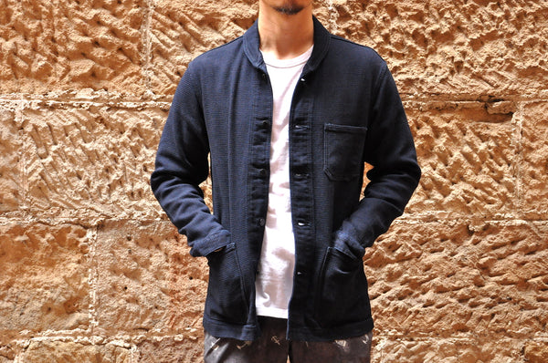 sumari Dobby Denim French Coverall-BLACK｜メンズ