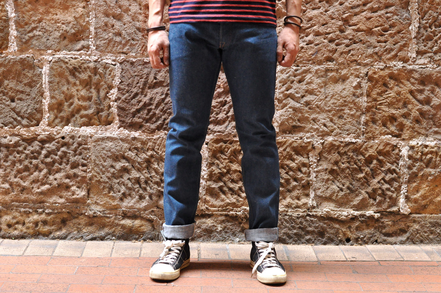 PURE BLUE JAPAN 12OZ GRE-013 'GREENCAST' DENIMS (SLIM TAPERED FIT)