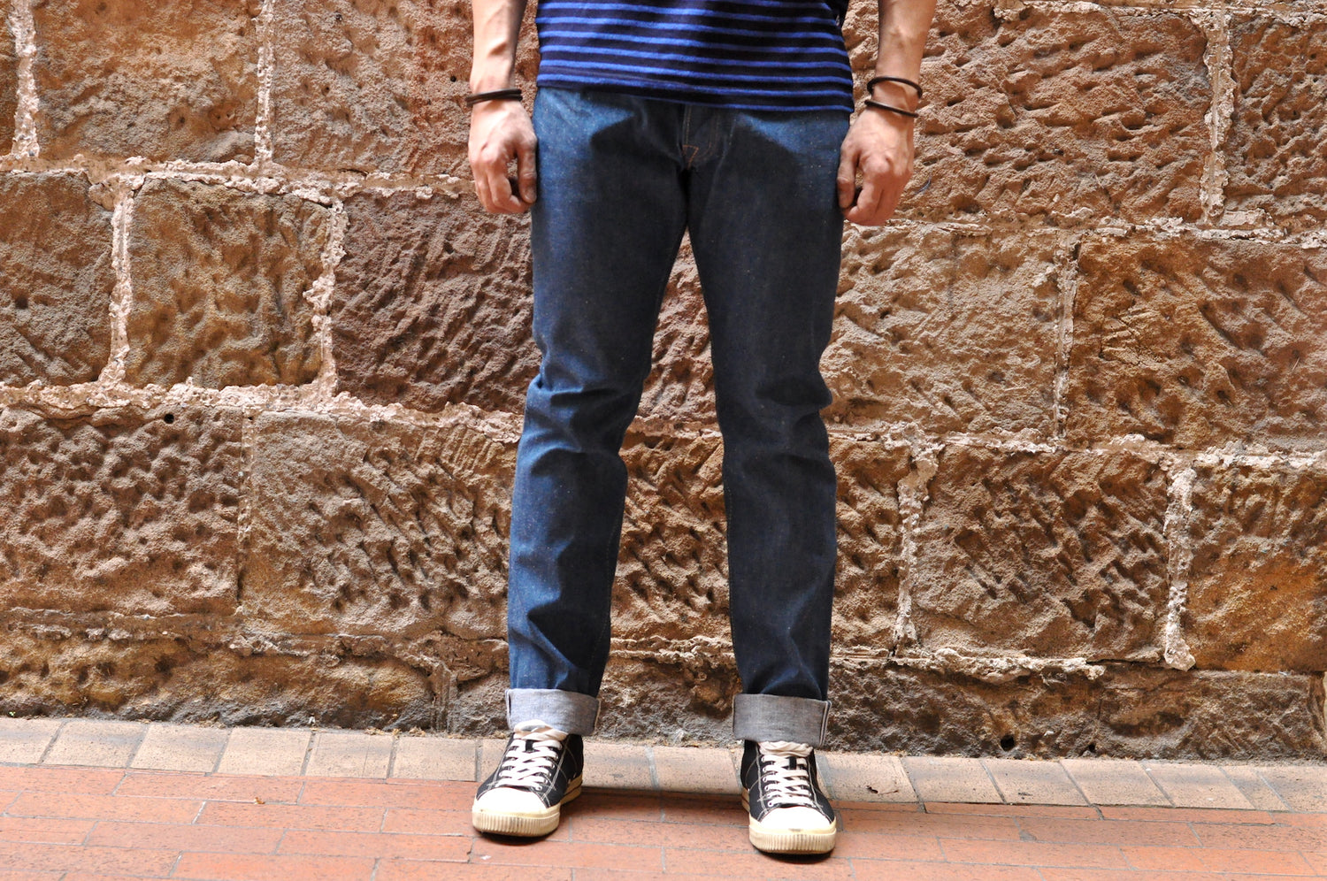 PURE BLUE JAPAN 12OZ GRE-019 'GREENCAST' DENIMS (RELAXED TAPERED FIT)