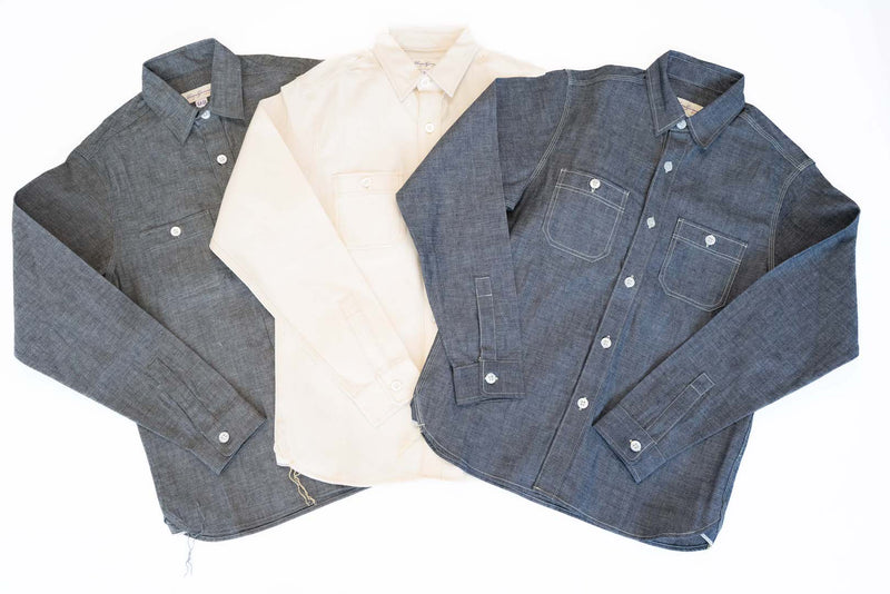 Unique Garment 9oz "Stanley" Selvage Chambray Work Shirt