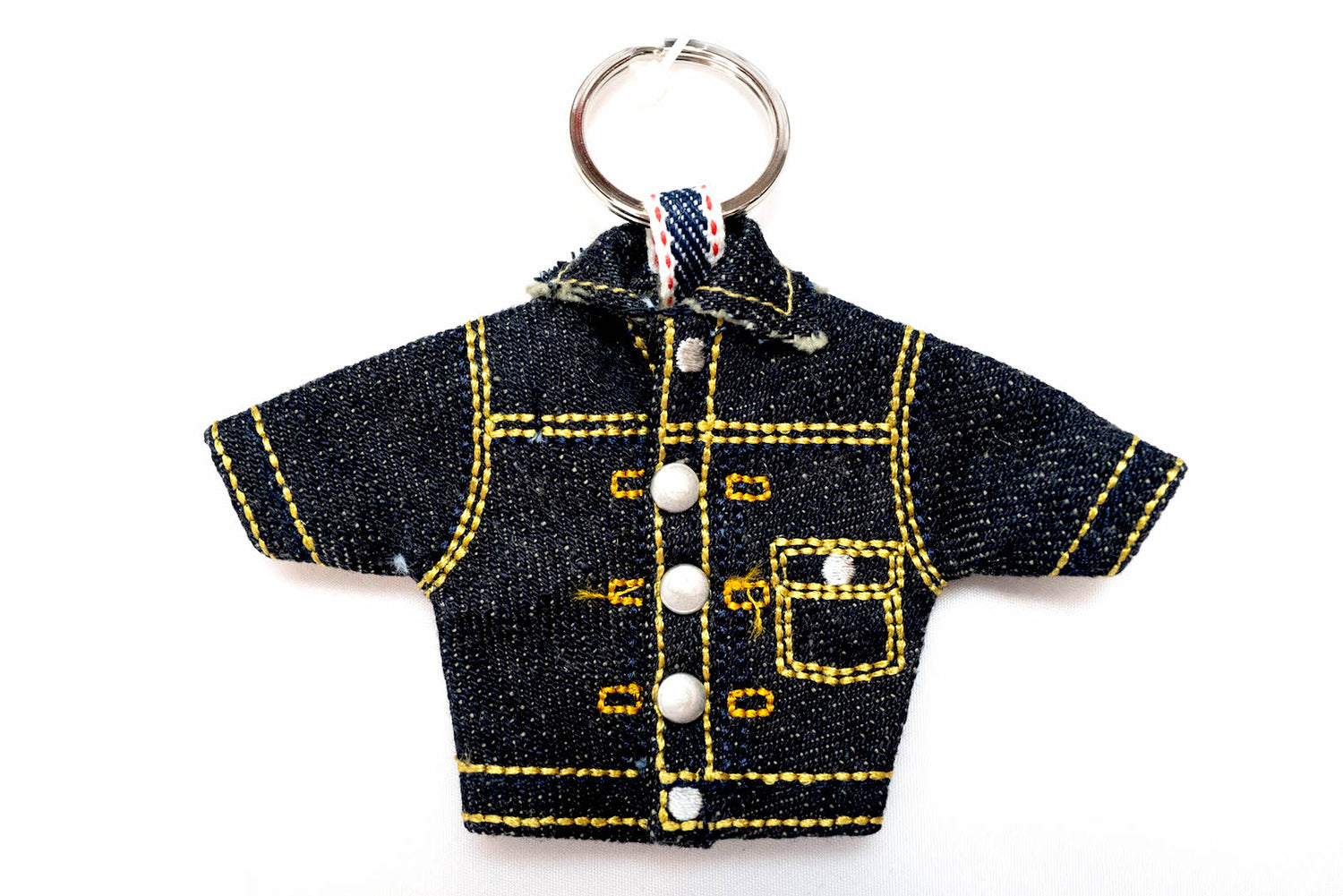 STUDIO D'ARTISAN MINI TYPE-1 DENIM JACKET KEY HOLDER