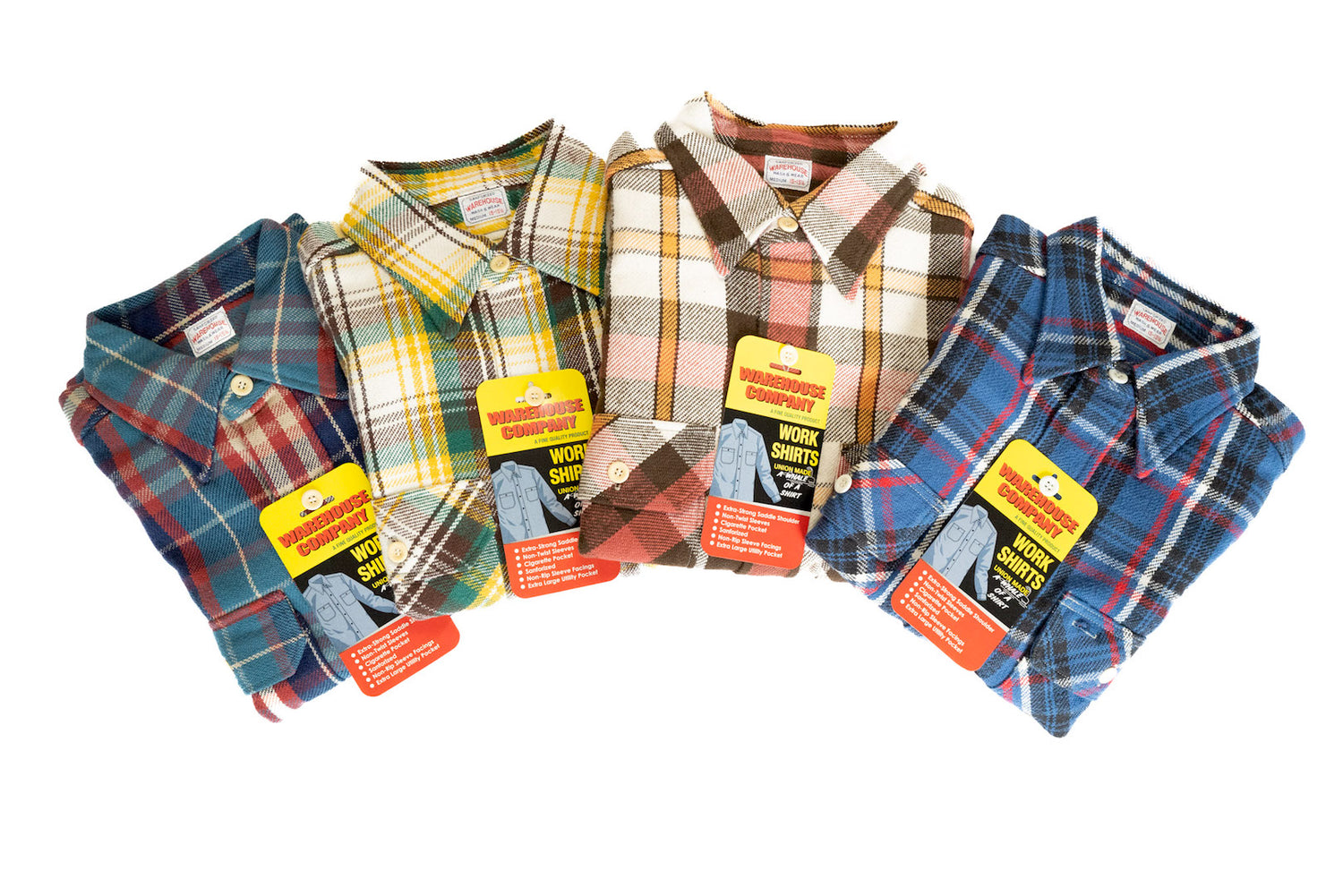 WAREHOUSE LOT.3104 11OZ TYPE B SELVAGE FLANNEL WORKSHIRT