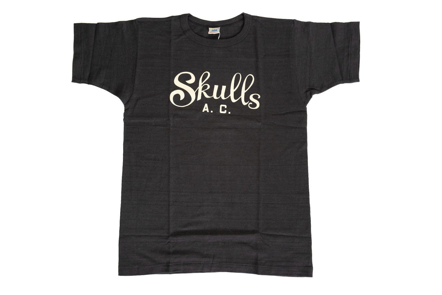 John Gluckow X Warehouse Co. 6oz 'Skulls A.C.' Loopwheeled Tee (Black)