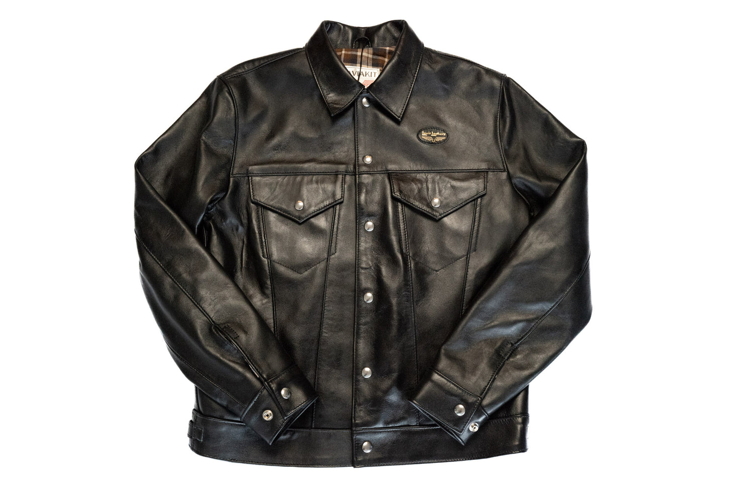 LEWIS LEATHERS 988 BLACK RUTLAND SHEEPSKIN WESTERN JACKET