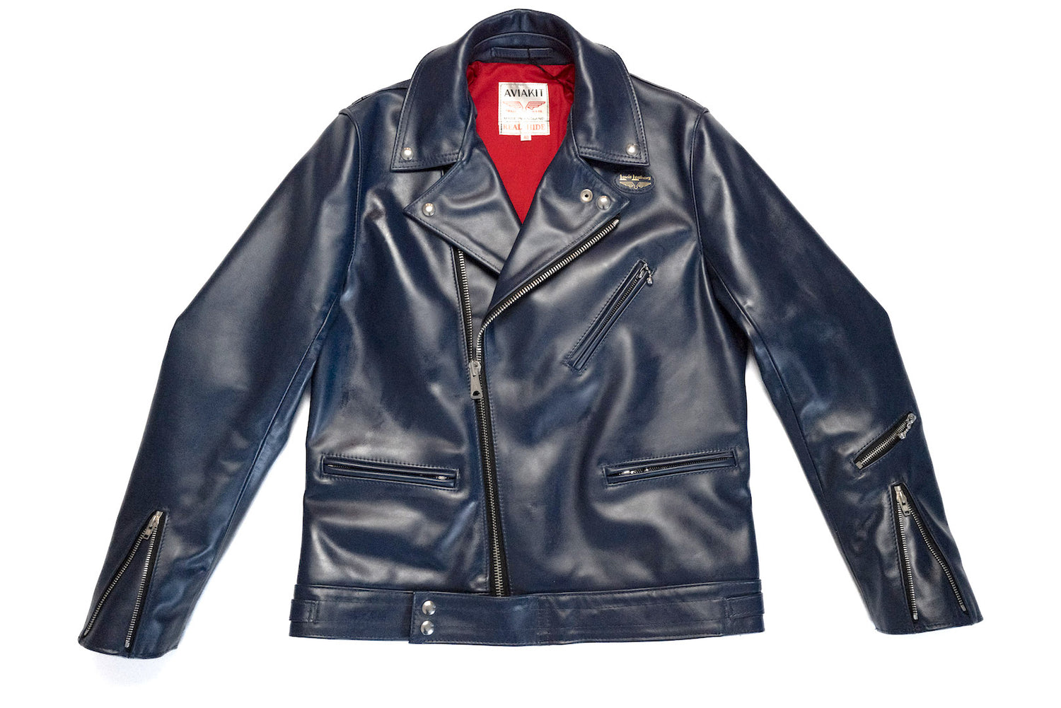Lewis Leathers 441T Navy Horsehide 'Cyclone' Jacket (Tight fit)