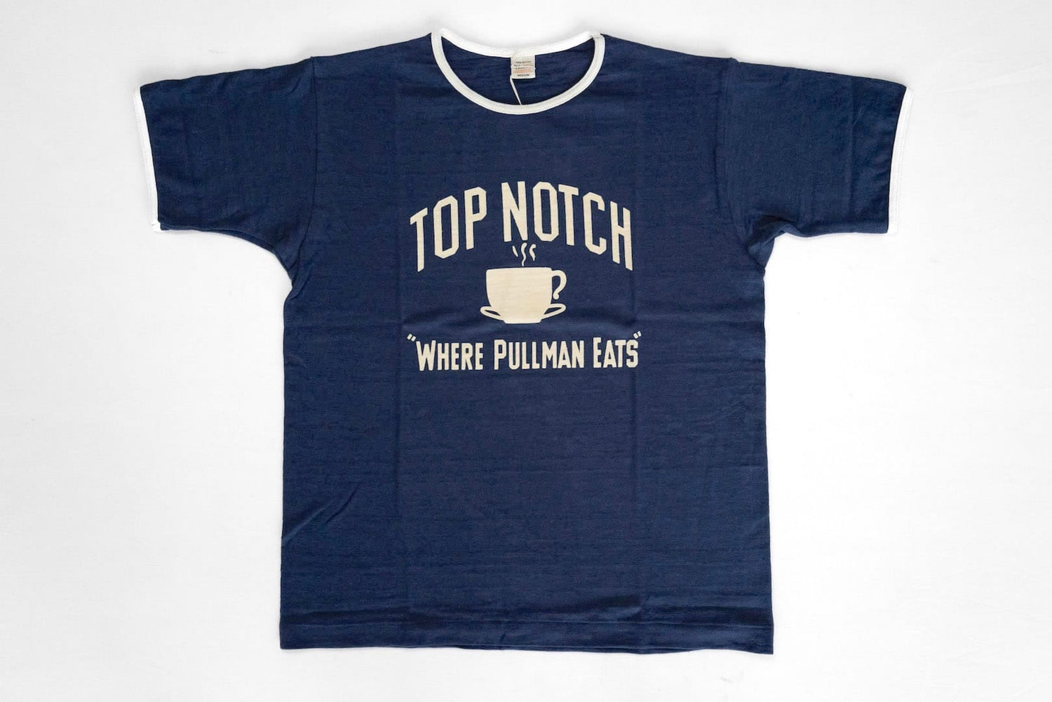 Warehouse "Top Notch" 'Bamboo Textured Ringer Tee (Navy)