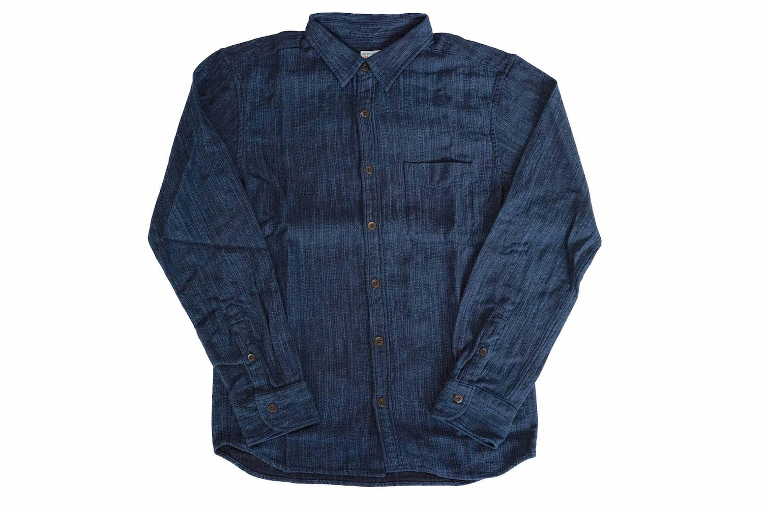Momotaro 9oz Indigo Kasuri Jacquard Workshirt
