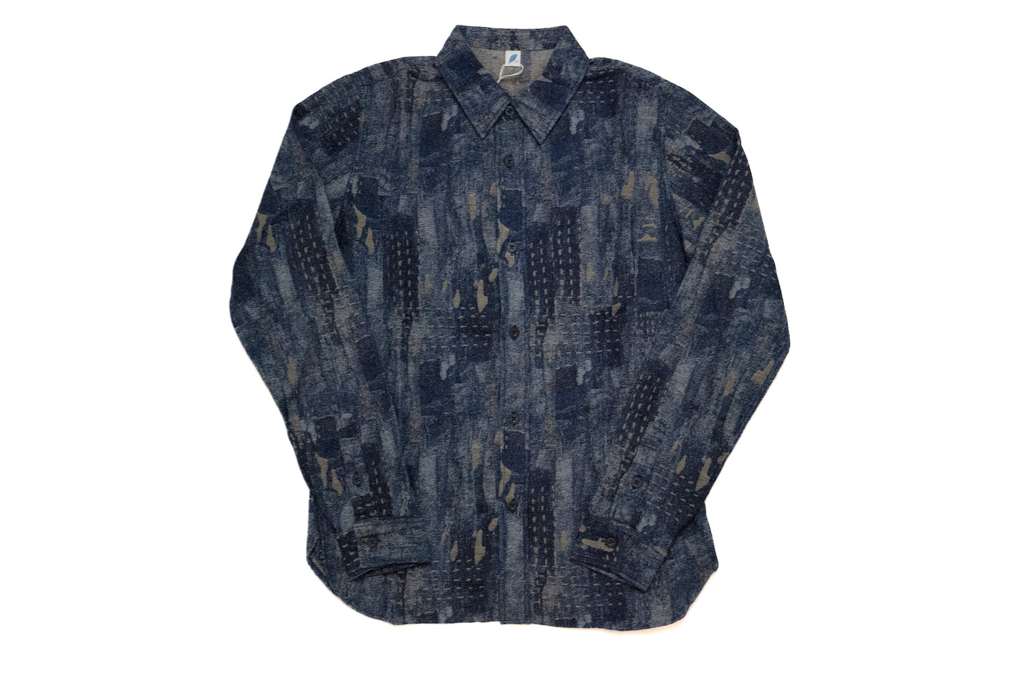 Pure Blue Japan 9oz "BORO Style" Jacquard Oxford Shirt