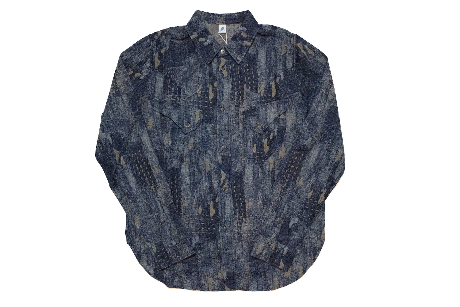 Pure Blue Japan 9oz "BORO Style" Jacquard Western Shirt