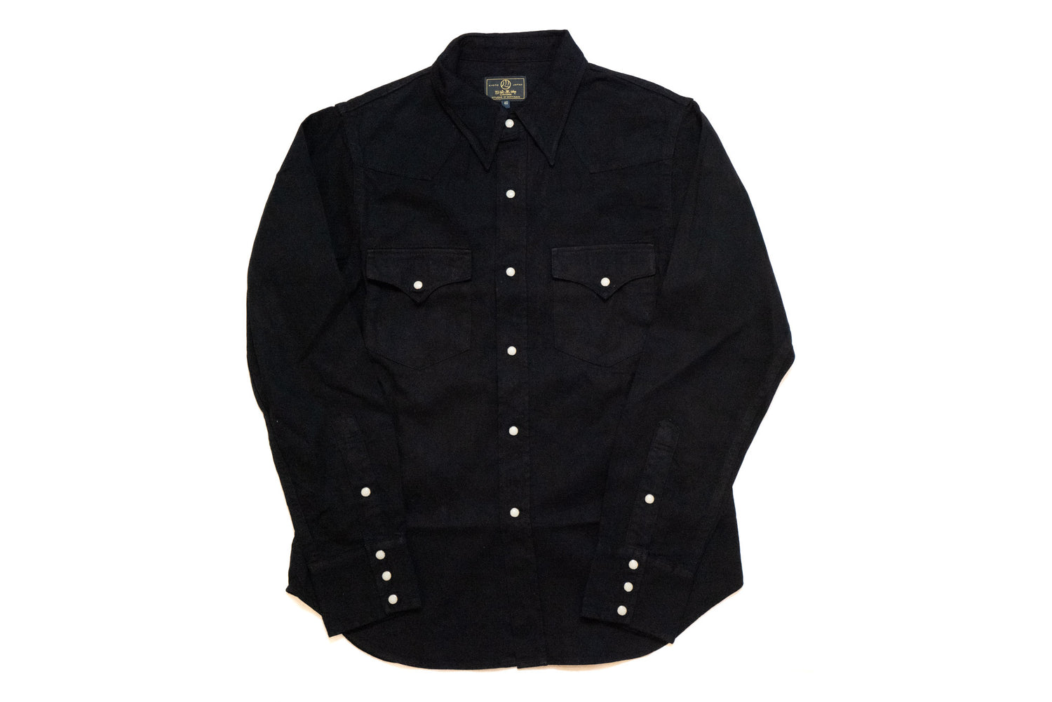 Studio D'Artisan 8oz "Kurozome" Ultimate-Black Denim Western Shirt