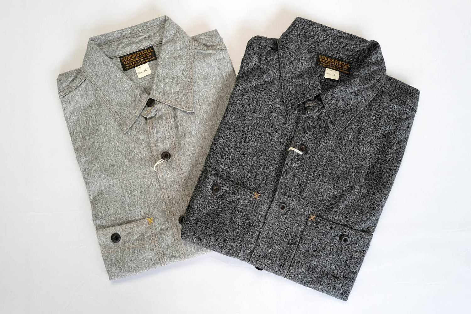 FREEWHEELERS 8OZ "HEAD MAN" SELVAGE S/S CHAMBRAY SHIRT