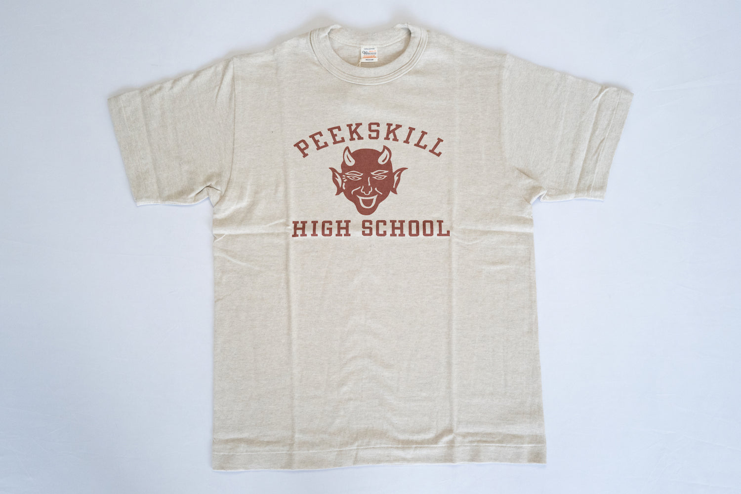 WAREHOUSE "PEEK SKILL" 'BAMBOO TEXTURED' TEE (OATMEAL)
