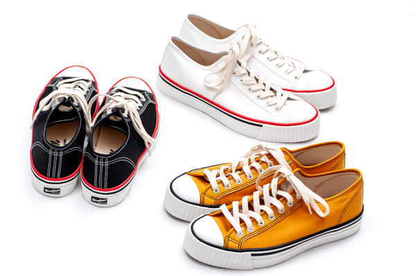 Warehouse 'Flyers' Low Cut Canvas Sneakers - CORLECTION