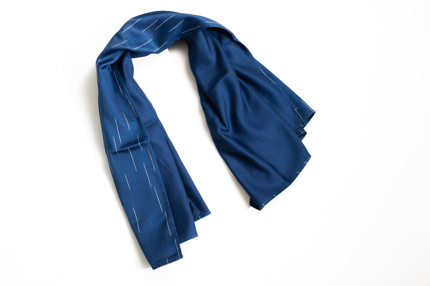 BLUE BLUE JAPAN 'RAINDROP' RAYON SATIN LARGE SCARF