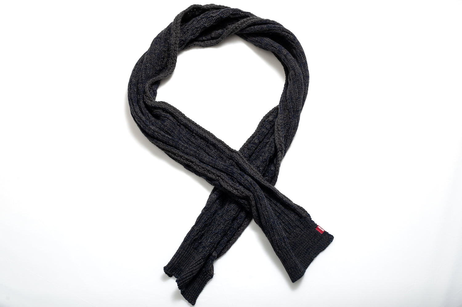 SAMURAI 'INDIGO MIX' SCARF (INDIGO X CHARCOAL)