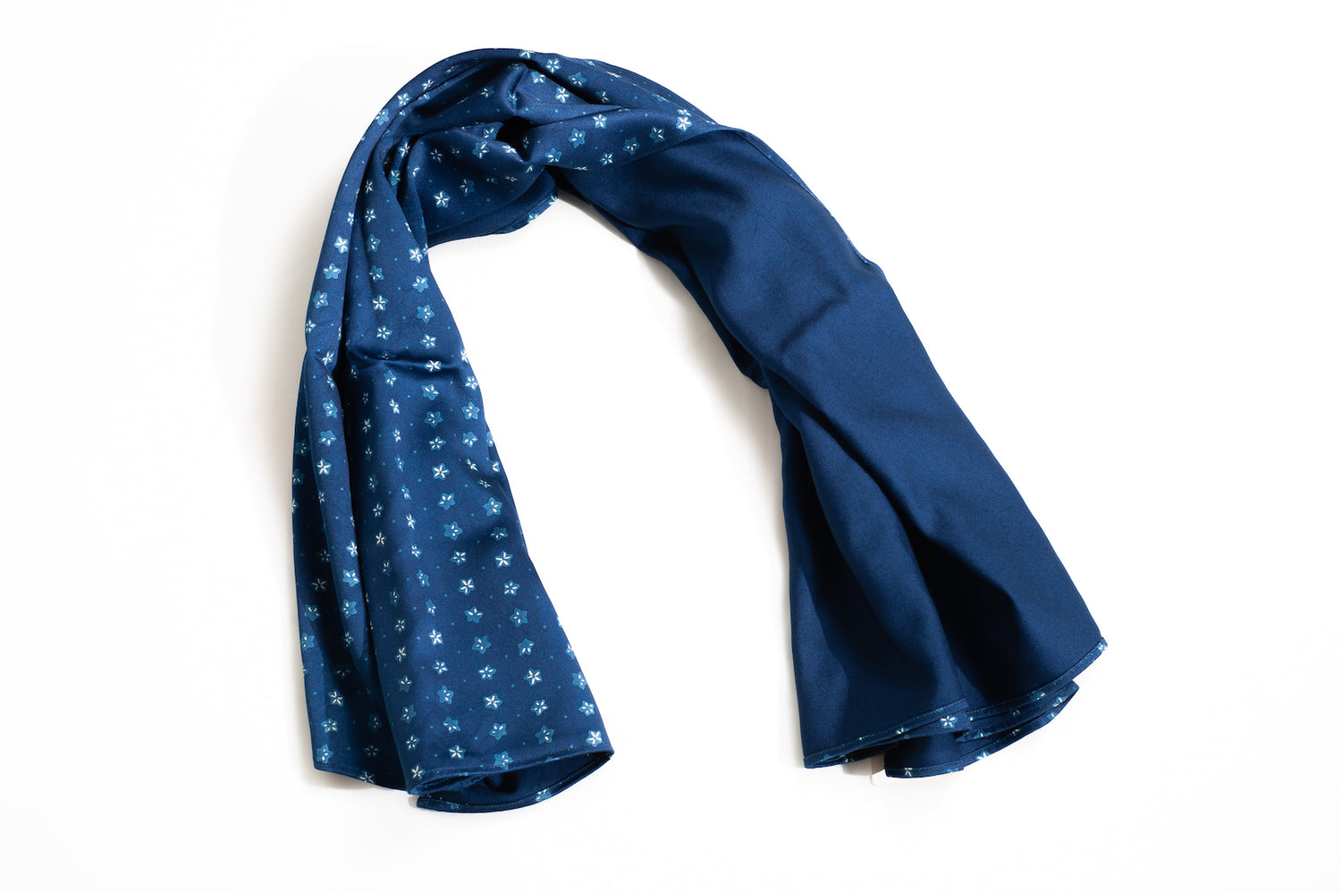 BLUE BLUE JAPAN 'SAKURA' RAYON SATIN LARGE SCARF
