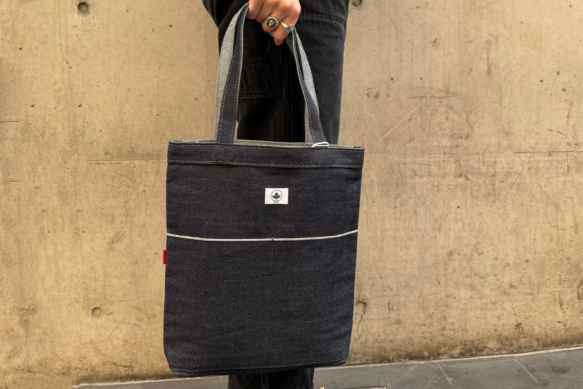 Omoto Denim 12oz Selvage Denim Document Totebag (Indigo)