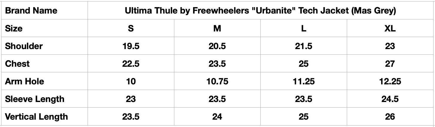 Ultima Thule by Freewheelers "Urbanite" Tech Jacket (Mas Grey)