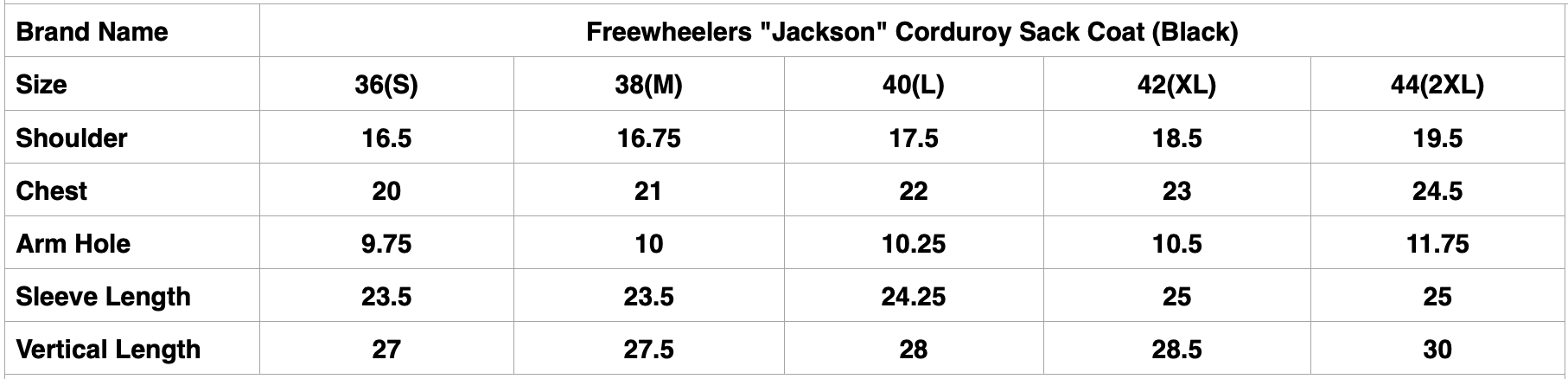 Freewheelers "Jackson" Corduroy Sack Coat (Black)