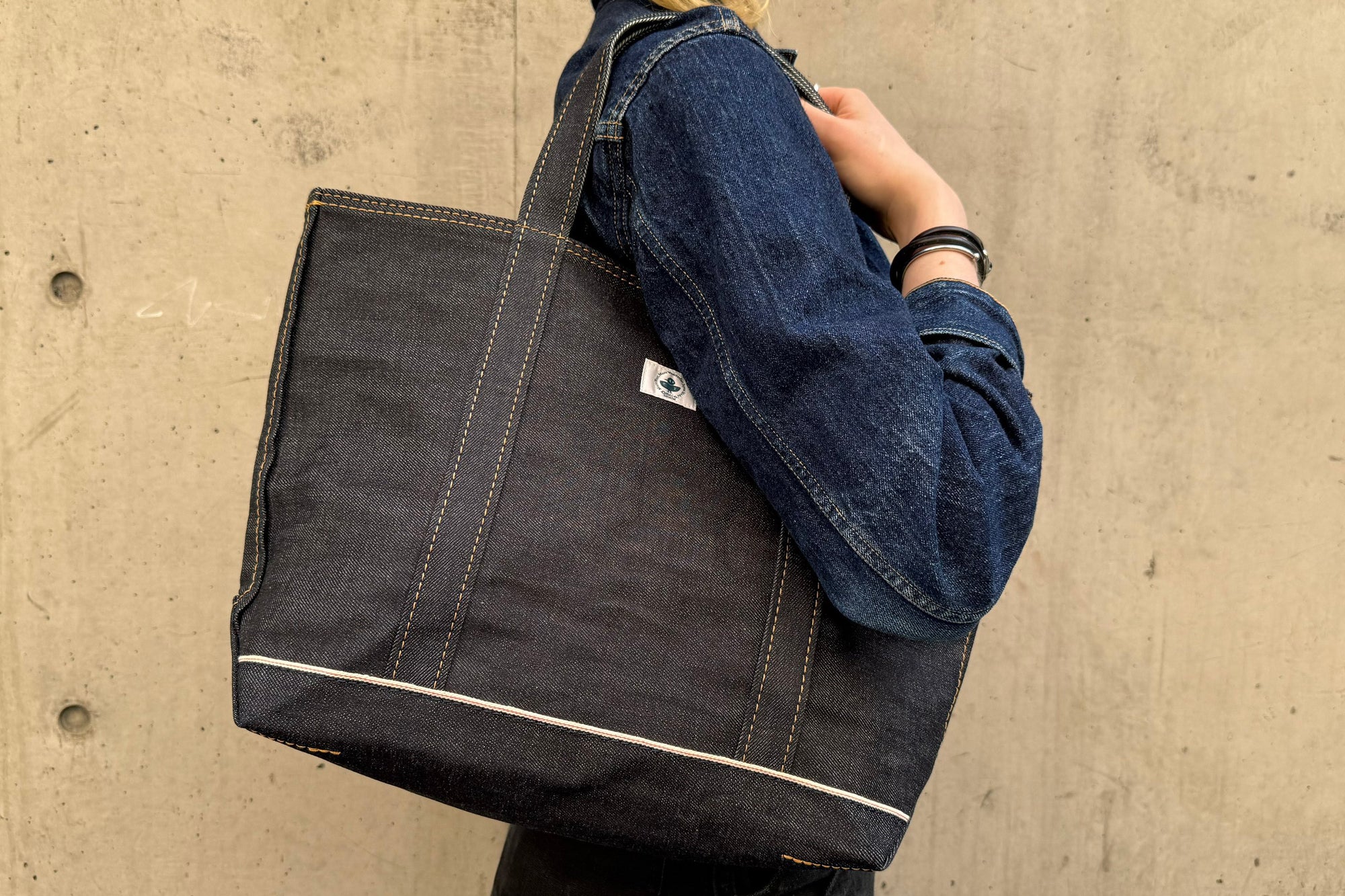 Omoto Denim “One Mile” Large Totebag (Indigo Denim)