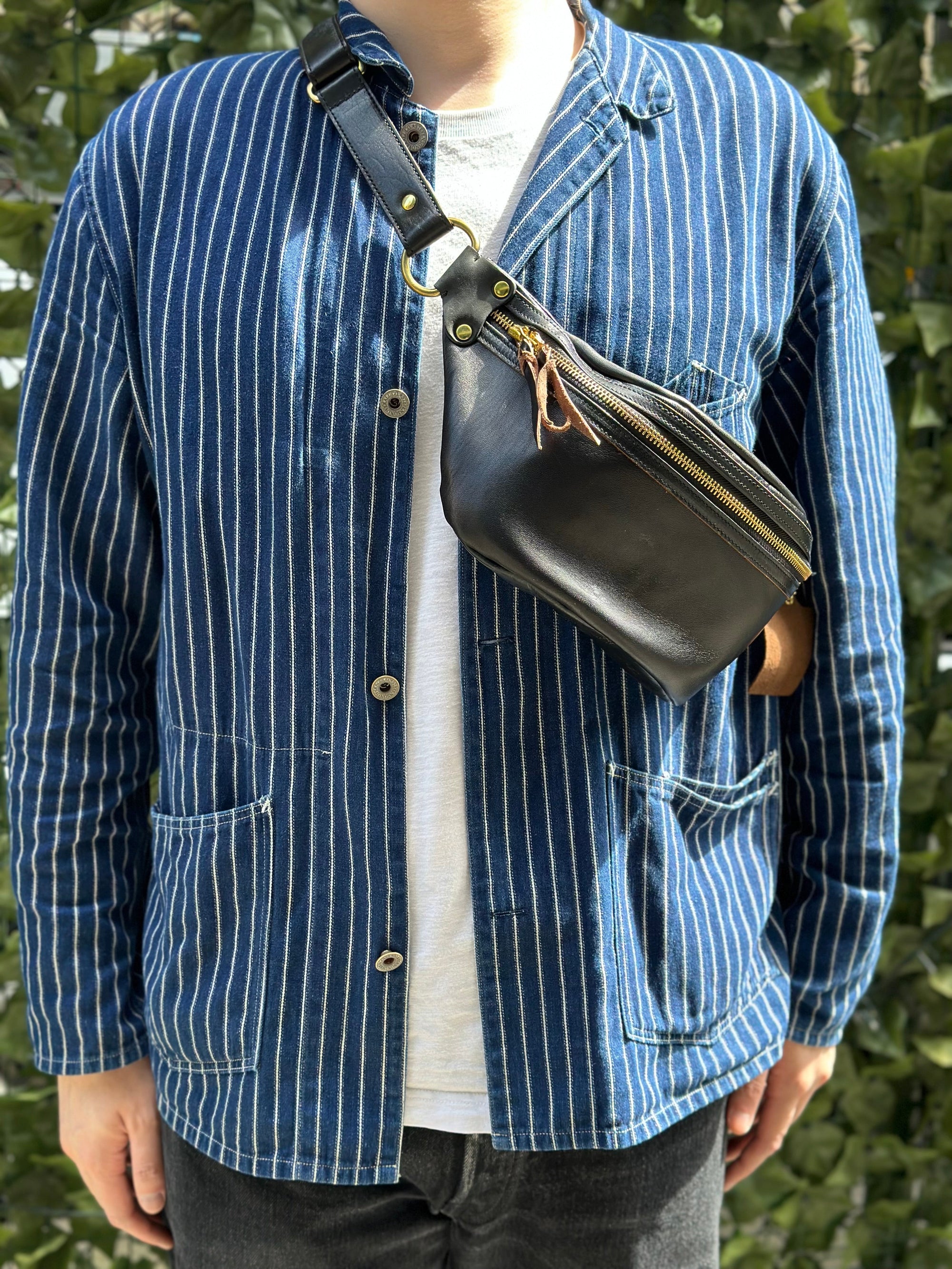 Inception by Accel Co. Horsebutt "Funky" Shoulder Bag (Black Tea-core)