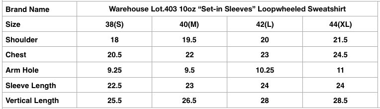 Warehouse Lot.403 10oz "Set-in Sleeves" Loopwheeled Sweatshirt (Salmon)