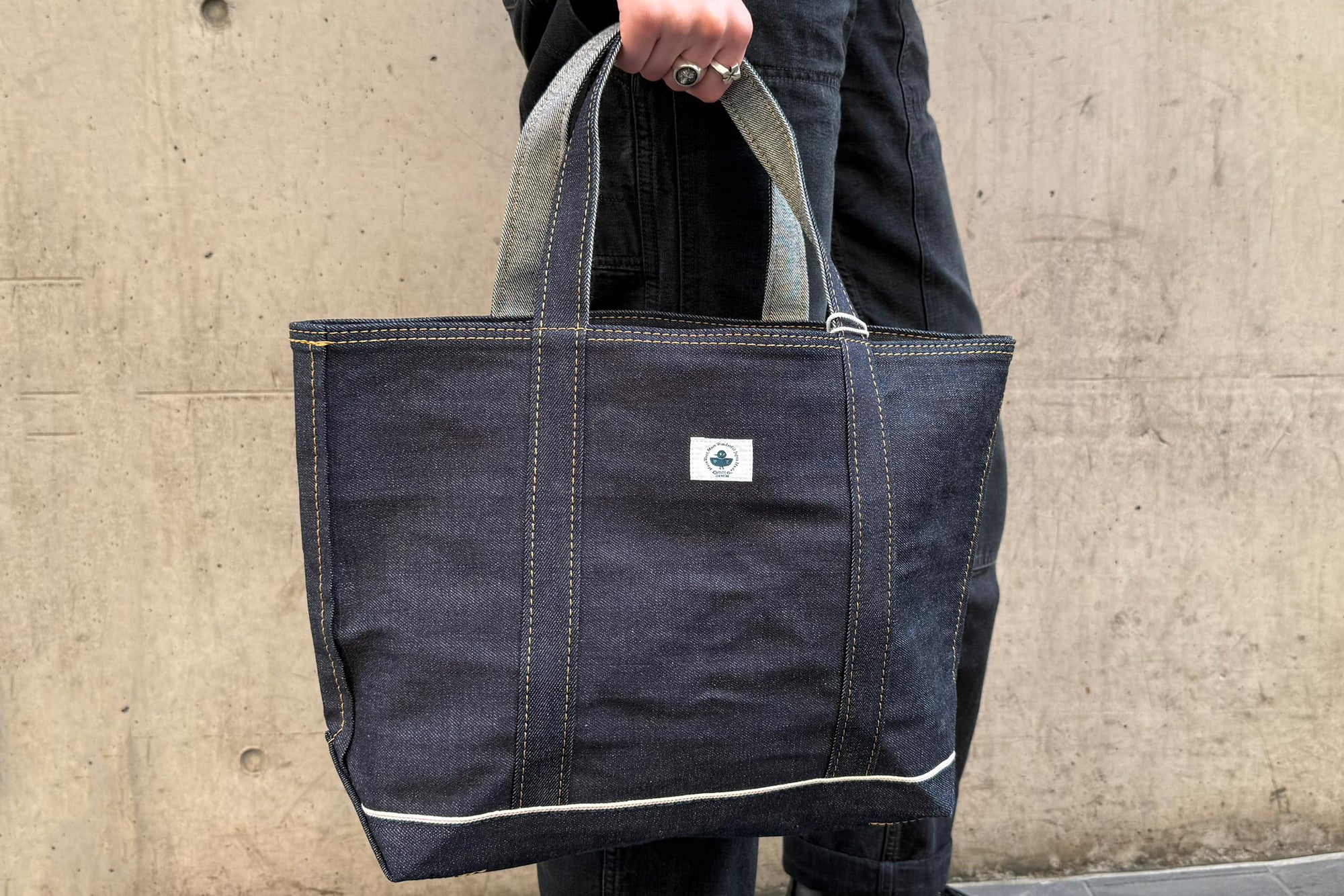 Omoto Denim “One Mile” Large Totebag (Indigo Denim)