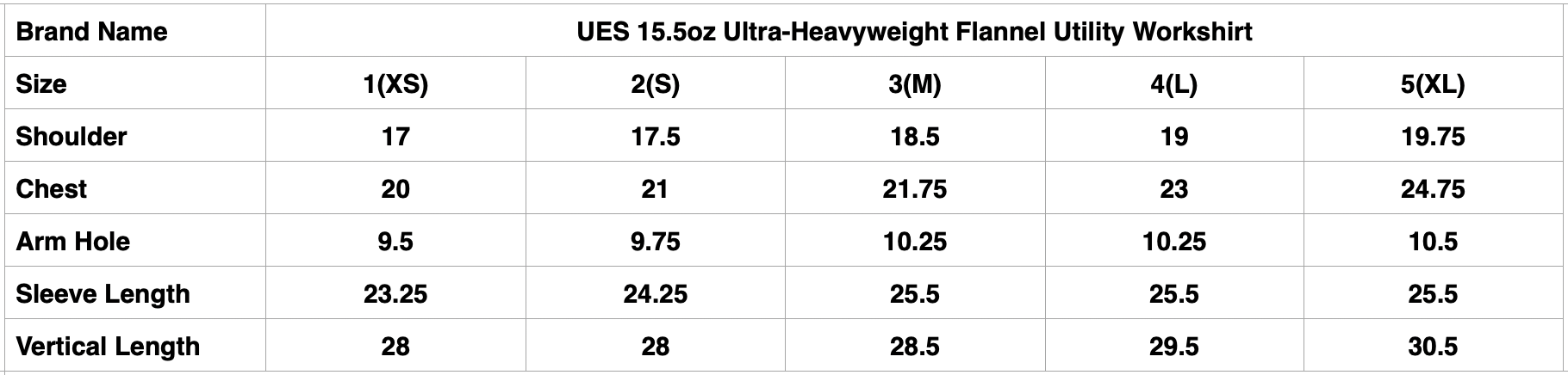 UES 15.5oz Ultra-Heavyweight Flannel Utility Workshirt (Winter Sky)