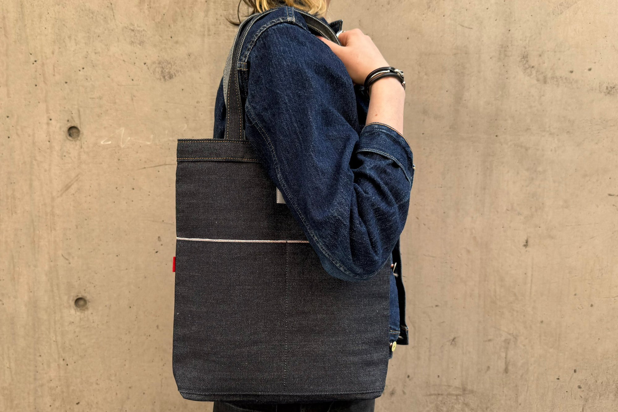 Omoto Denim 12oz Selvage Denim Document Totebag (Indigo)