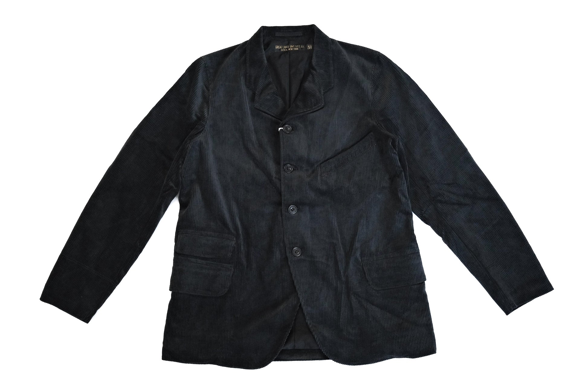 Freewheelers "Jackson" Corduroy Sack Coat (Black)
