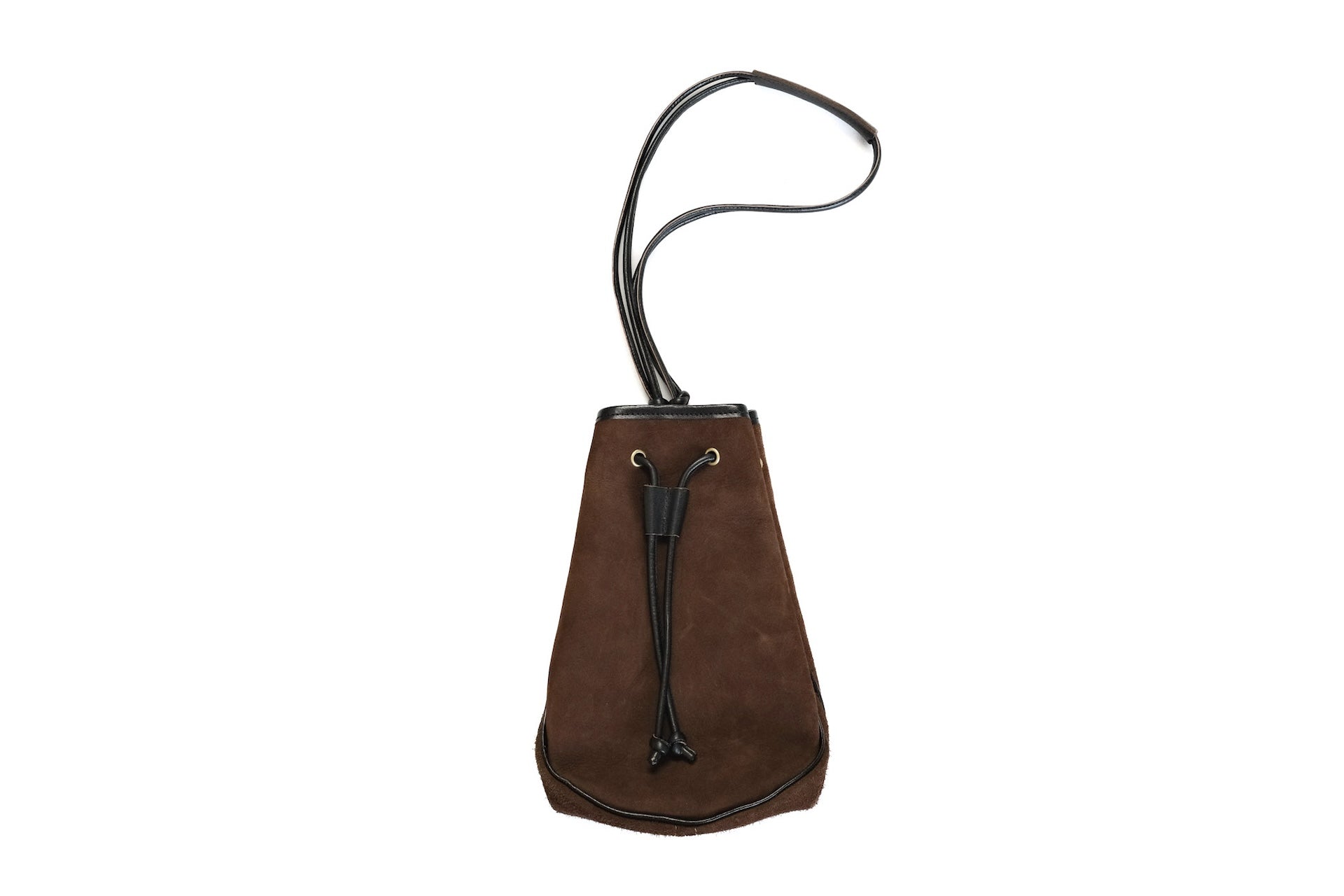 Inception by Accel Co. Rough Out Horsebutt Pouch Bag (Chocolate Brown)