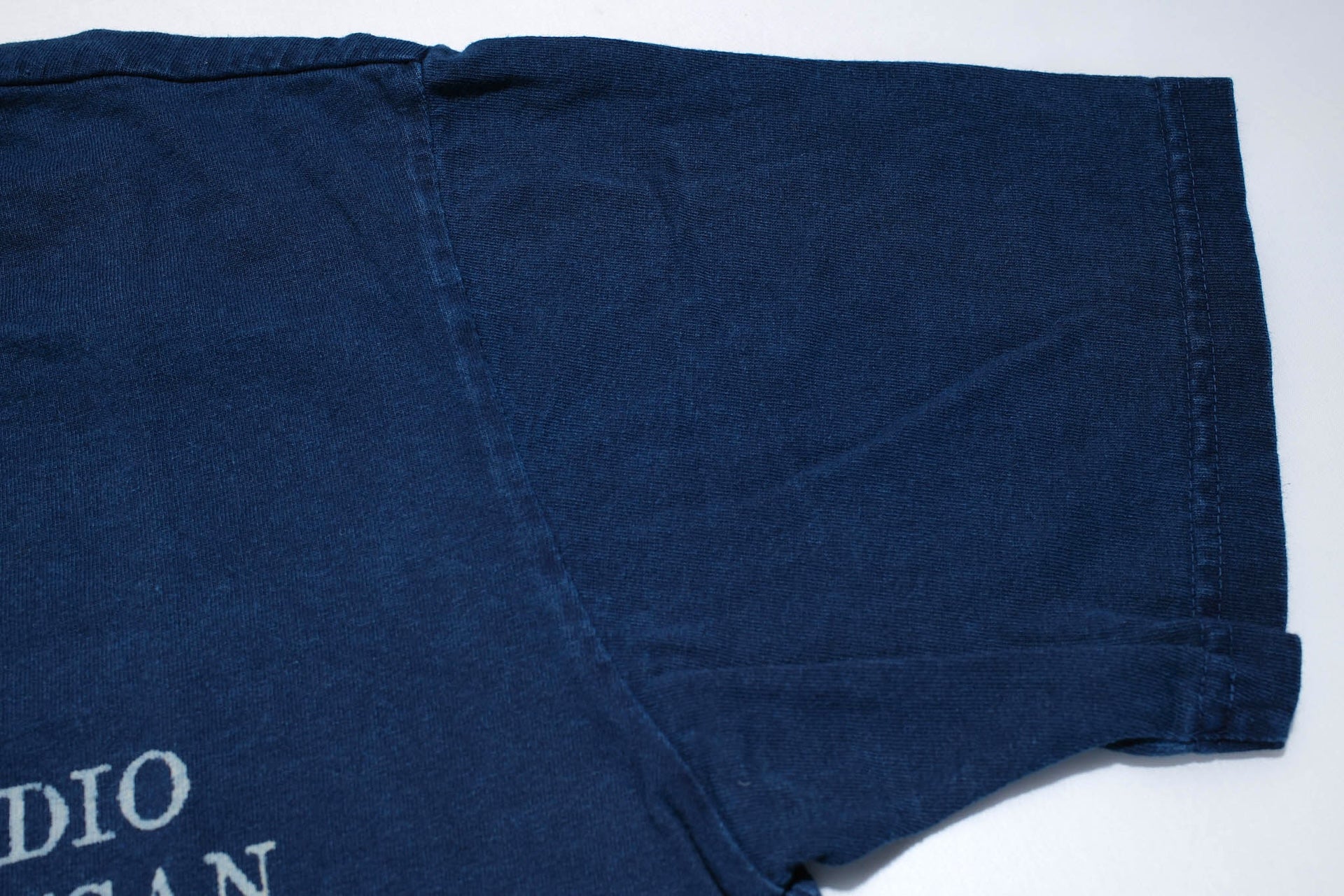 Studio D'Artisan 6oz "Denim Master" Natural Indigo Dyed Tee (Genuine Indigo)