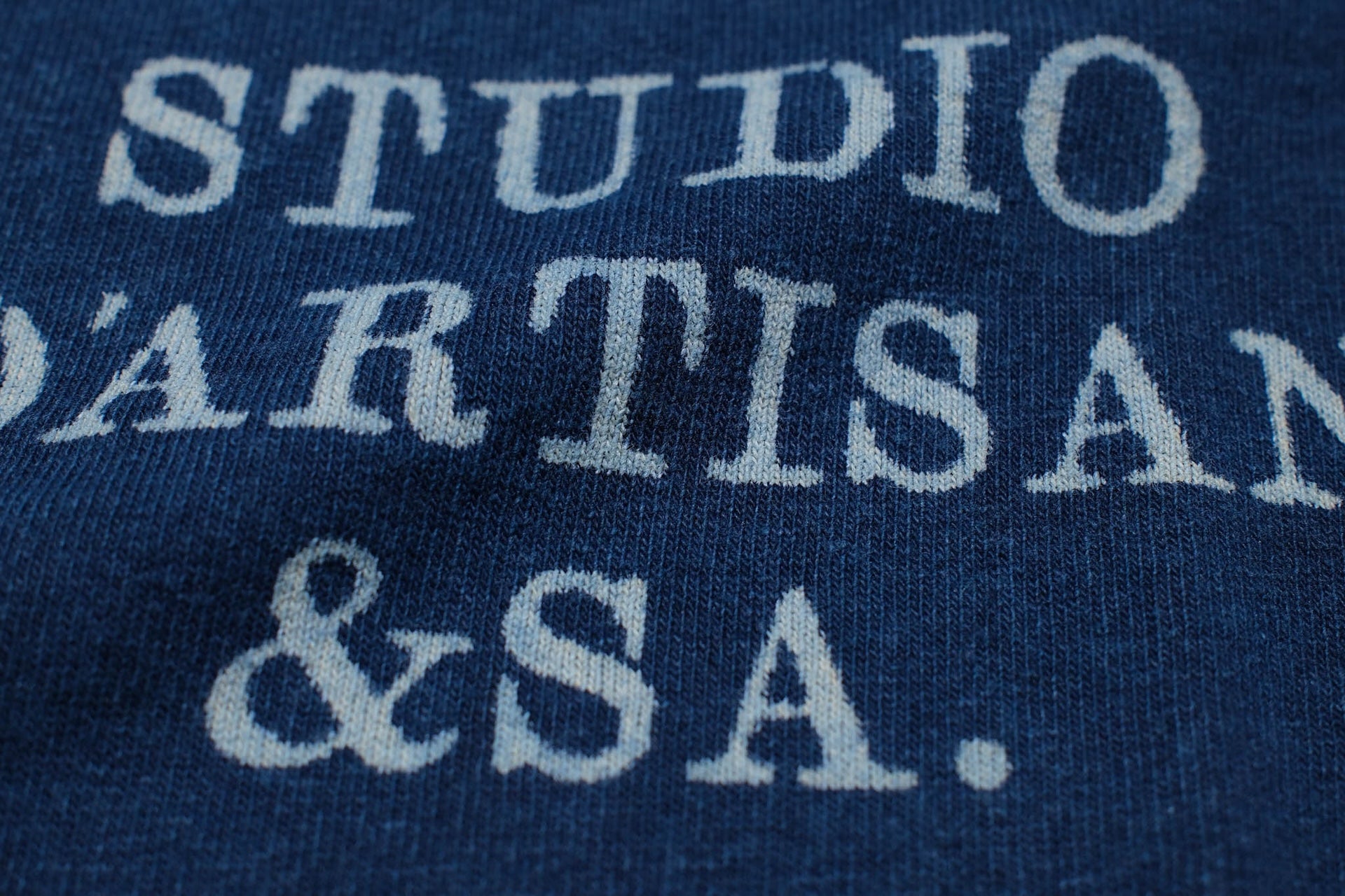 Studio D'Artisan 6oz "Denim Master" Natural Indigo Dyed Tee (Genuine Indigo)
