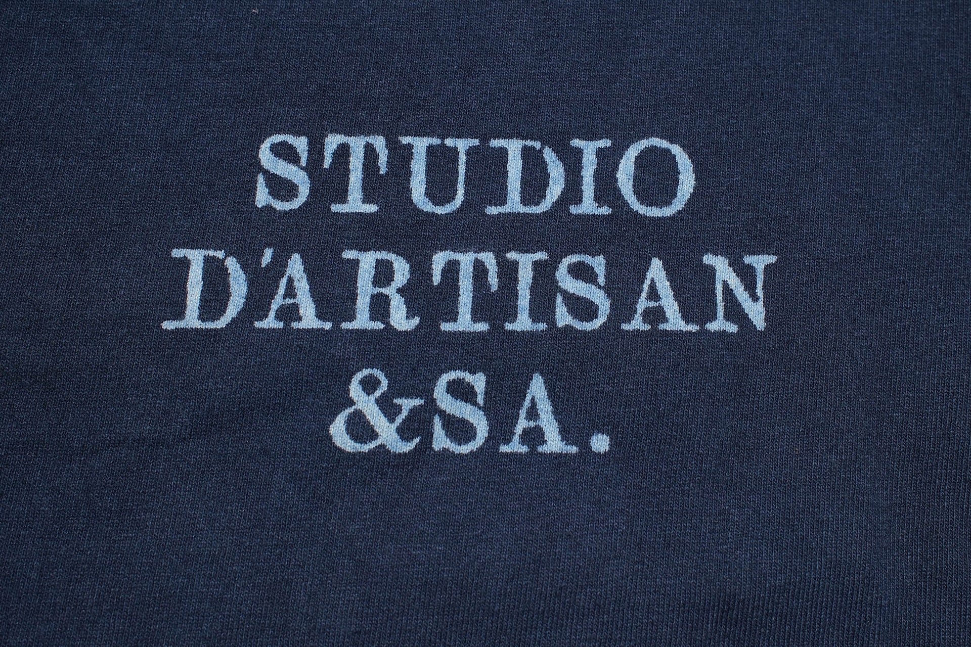 Studio D'Artisan 6oz "Denim Master" Natural Indigo Dyed Tee (Grand Indigo)