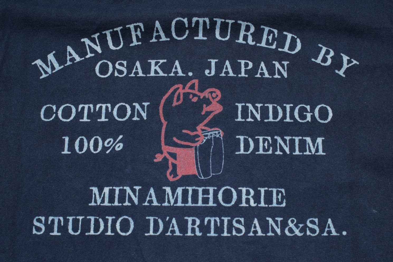Studio D'Artisan 6oz "Denim Master" Natural Indigo Dyed Tee (Grand Indigo)