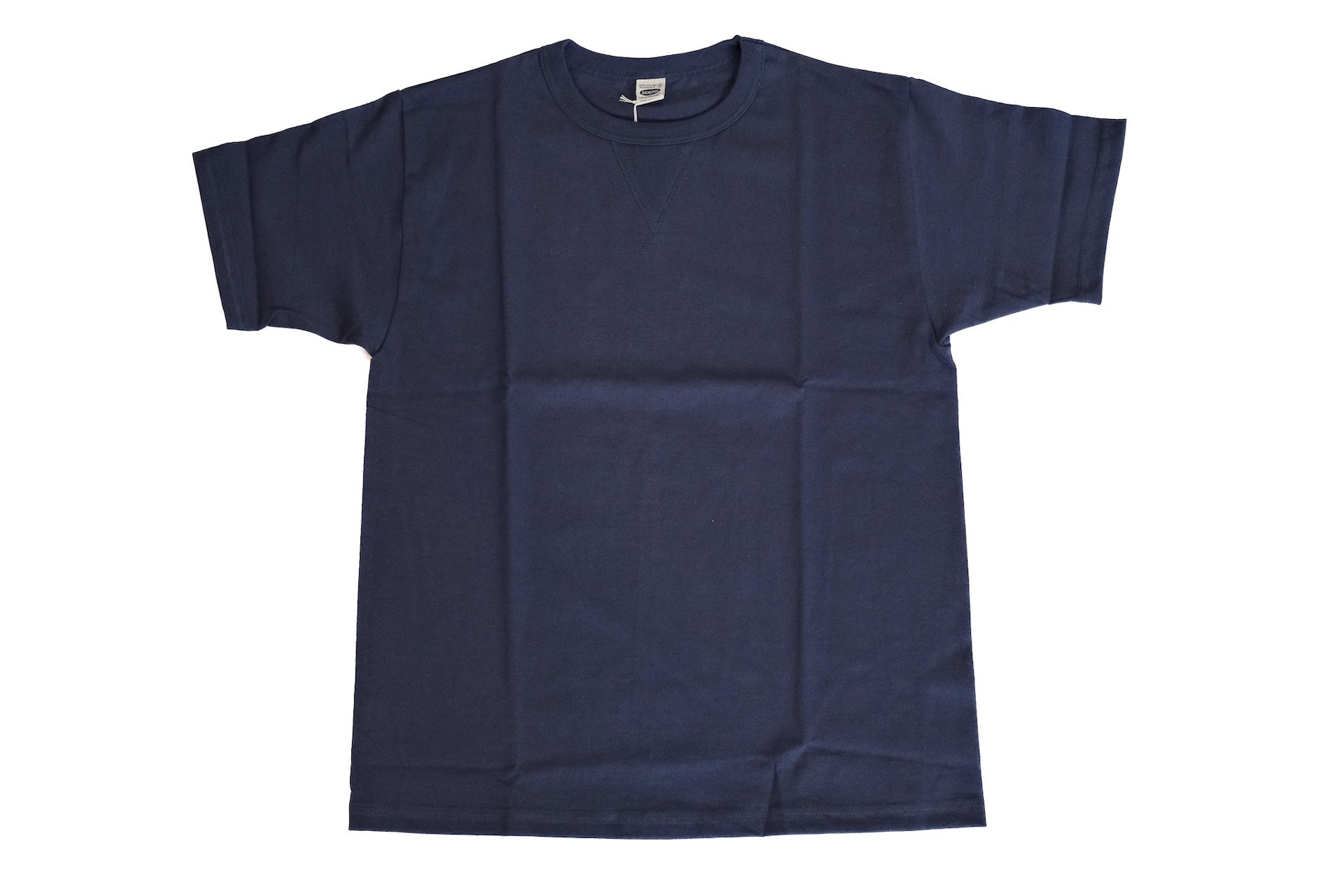 Denime X Warehouse 7oz "V-Inserted Crew Neck" Loopwheeled Tee (Navy)
