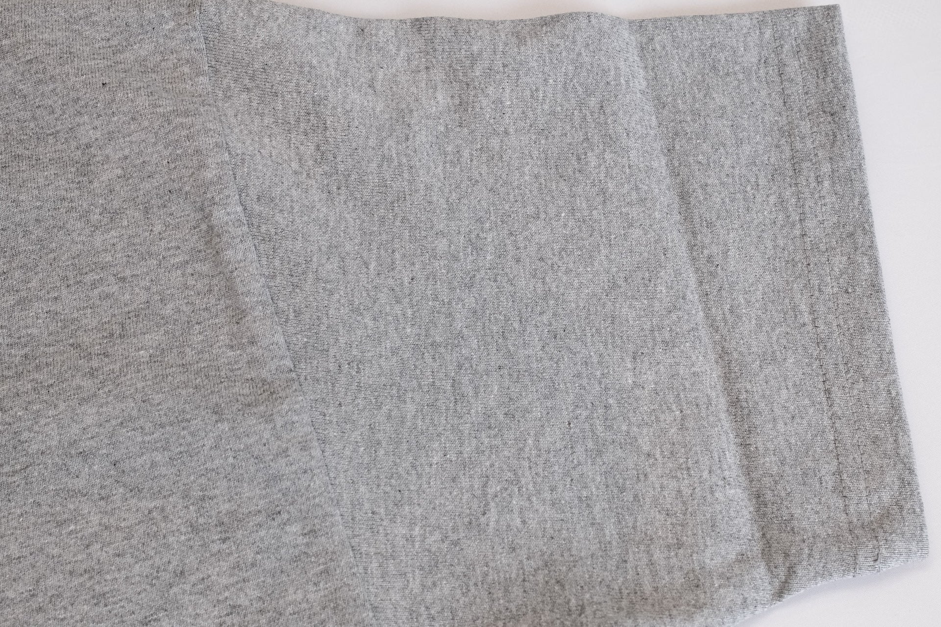 Denime X Warehouse 7oz "V-Inserted Crew Neck" Loopwheeled Tee (Heather Grey)