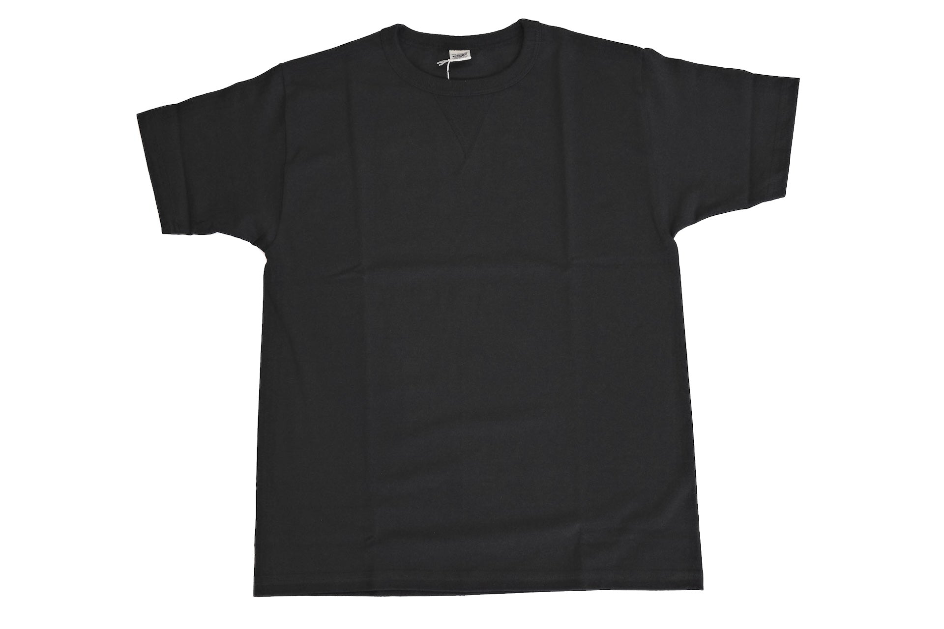 Denime X Warehouse 7oz "V-Inserted Crew Neck" Loopwheeled Tee (Black)